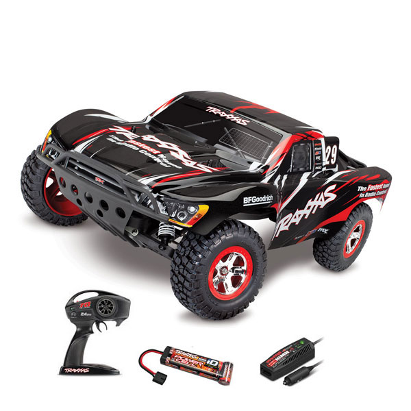 SLASH 4X2 BRUSHED AVEC ACCUS / CHARGEUR Noir (58034-1-BLK)