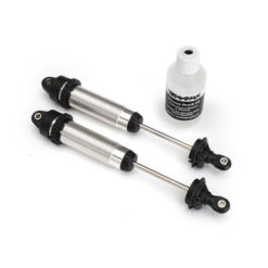 AMORTISSEURS ARRIERE GTR 139MM ALU ARGENT FILETES (2) (8460)