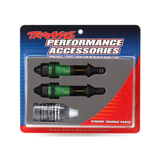 AMORTISSEURS LONG GTR ALU ANODISES VERT SANS RESSORTS (2) (7461G)