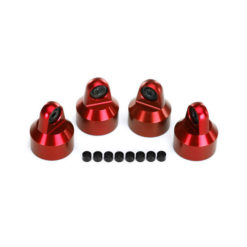 BOUCHONS D'AMORTISSEUR GTX ALU ANODISES ROUGE (7764R)