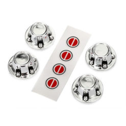 BOUCHONS DE MOYEU DE ROUES CHROMEES (4) (8176)