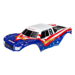 CARROSSERIE PEINTE ET DECOREE BIGFOOT ROUGE BLANC BLEU (3676)
