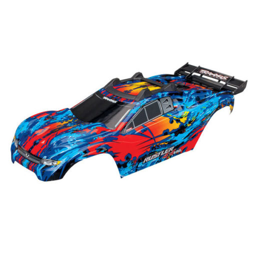 CARROSSERIE RUSTLER 4X4 VXL PEINTE ET DECOREE ROUGE (6717R)