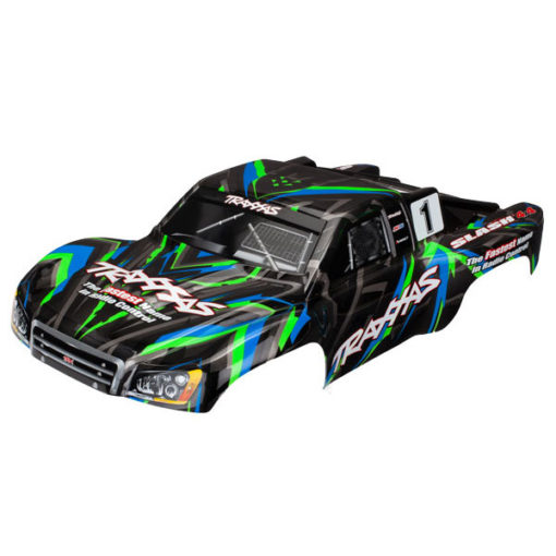 CARROSSERIE SLASH 4X4 PEINTE ET DECOREE VERTE (6816G)