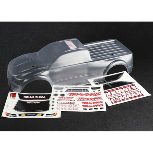 CARROSSERIE TRANSPARENTE E-MAXX BRUSHLESS + AUTOCOLLANTS (3915)