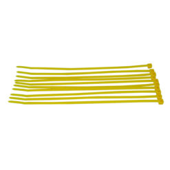COLLIER PLASTIQUE JAUNE FLUO - 20 CM (10 PCS) (RC016)