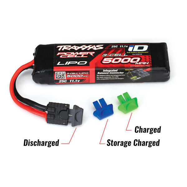 TRAXXAS CONNECTEUR INDICATEUR DE CHARGE BATTERIE VERT / BLEU / GRIS (x4) -  MRC