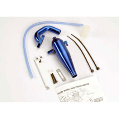 ECHAPPEMENT COMPLET ALU ANODISE BLEU (4485)