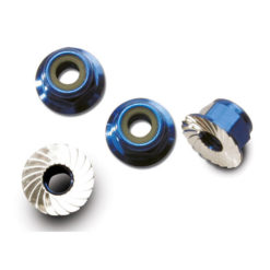 ECROUS NYLSTOP EPAULES 4MM ANODISES BLEU (4) (1747R)