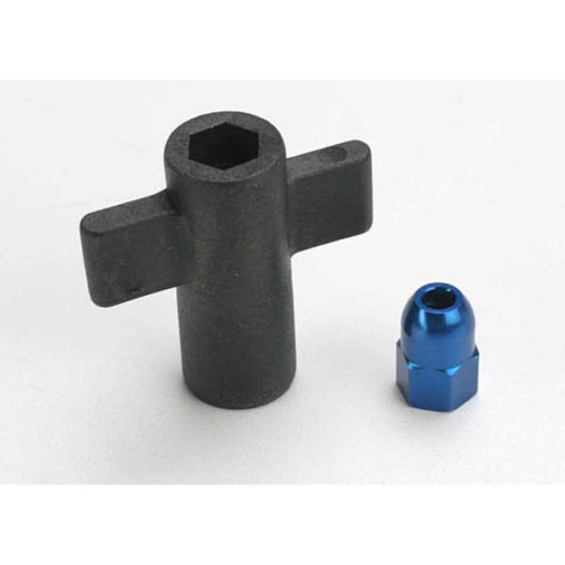 FIXATION D'ANTENNE ALU ANODISE BLEU (5526)