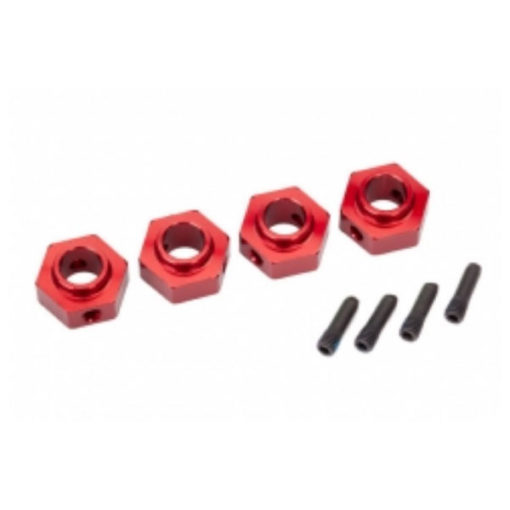 HEXAGONE DE ROUE 12 MM TRX-4 ALU ANODISE ROUGE (8269R)