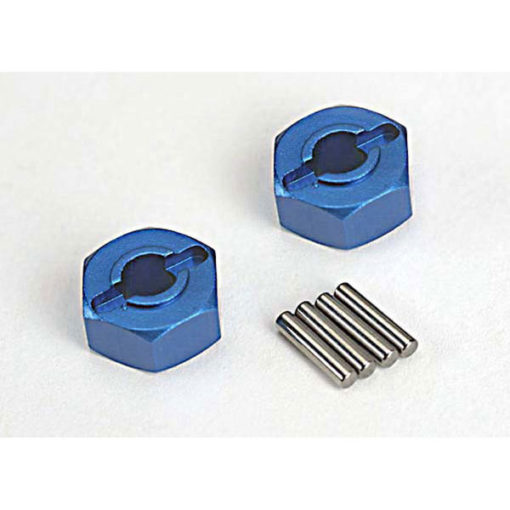 HEXAGONE DE ROUE ALU BLEU X2 (1654X)
