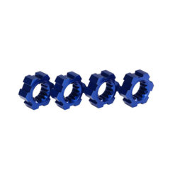 HEXAGONES DE ROUES ALU ANODISES BLEU (4) (7756X)