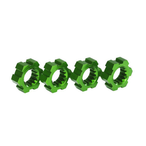 HEXAGONES DE ROUES ALU ANODISES VERT (4) (7756G)