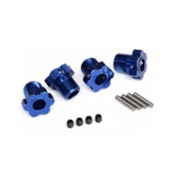 HEXAGONES DE ROUES ANODISES BLEU 17MM (4) (8654)