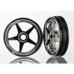 JANTES AVANT CHROMEES 5 BATONS (2) FUNNY CAR (6974)