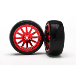 PNEUS + JANTES RALLY CHROMES ROUGE (X2) - LATRAX (7573X)