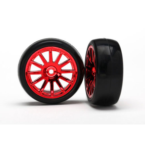 PNEUS + JANTES RALLY CHROMES ROUGE (X2) - LATRAX (7573X)