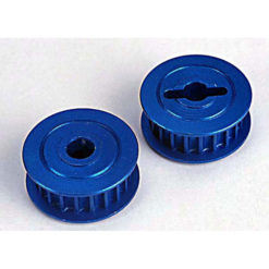 POULIES CENTRALES (2) 20 DENTS ALLEGE EN ALU ANODISE BLEU (4895X)