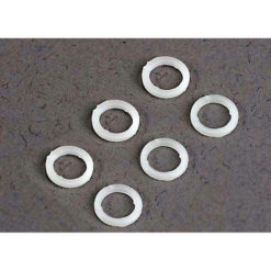 RONDELLES BLANCHES PLASTIQUE 5X8X1.0MM (6) (3685)
