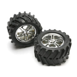 ROUES MONTEES COLLEES JANTES CHROME MAXX POUR MAXX / REVO SERIES (2) (5173)