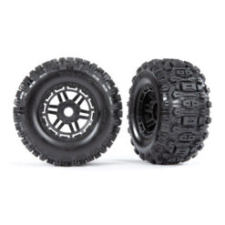 ROUES MONTEES COLLEES NOIRES SLEDGEHAMMER - MAXX (2) (8973)