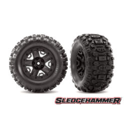ROUES MONTEES COLLEES NOIRES SLEDGEHAMMER X2 (6792)