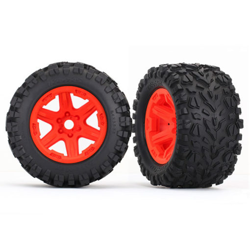ROUES MONTEES COLLEES ORANGES TALON EXT 17MM (2) (8672A)