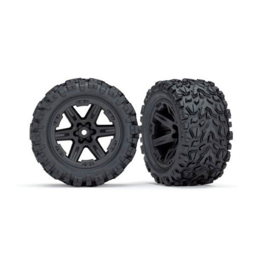 ROUES MONTEES COLLEES RXT NOIRES TALON X2 - ELECTRIQUE ARRIERE (6774)