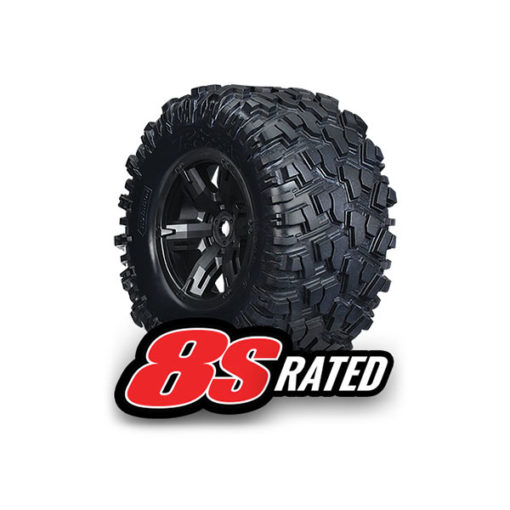 ROUES MONTEES COLLEES X-MAXX NOIRES (2) (7772X)