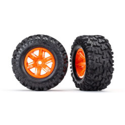 ROUES MONTEES COLLEES X-MAXX ORANGES (2) (7772T)