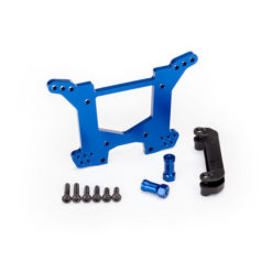 SUPPORT D'AMORTISSEURS ARRIERE ALU ANODISE BLEU (6738X)