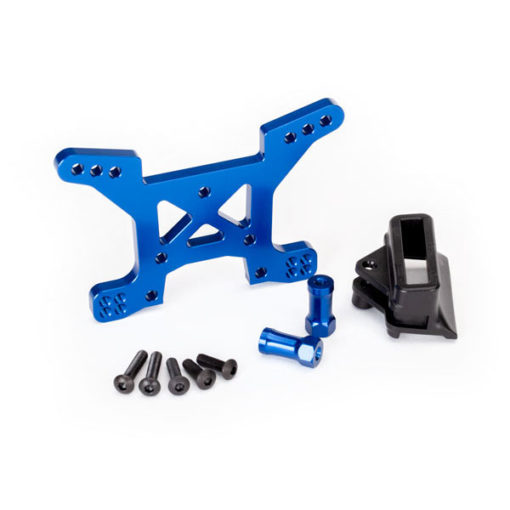 SUPPORT D'AMORTISSEURS AVANT ALU ANODISE BLEU (6739X)