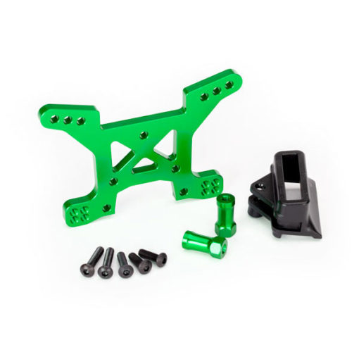 SUPPORT D'AMORTISSEURS AVANT ALU ANODISE VERT (6739G)