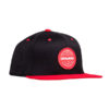 CASQUETTE VISIERE PLATE NOIR/ROUGE