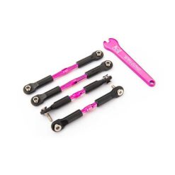 BIELLETTES DE CARROSSAGE ALU ROSES AV/ARR 39/49MM (2) A PAS INVERSE (3741P)