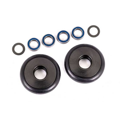 ROUES ALU ANODISES NOIRE POUR WHEELIE BAR (2) (9461T)