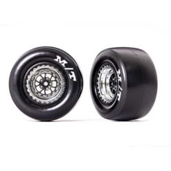 ROUES ARRIERES MONTEES COLLEES CHROMEES FORTE ADHERENCE (2) (9476R)