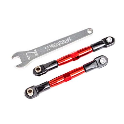 BIELLETTES DE CARROSSAGE AVANT ALU ANODISEES ROUGES (X2) (2444R)