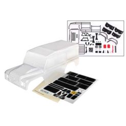 CARROSSERIE TRANSPARENTE TRX-4 LAND ROVER DEFENDER + AUTOCOLLANTS (8011P)