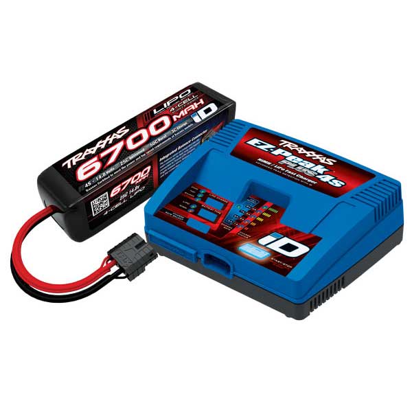 PACK CHARGEUR LIVE 2981G + 1 x LIPO 4S 6700MAH 2890X PRISE TRAXXAS (2998G)