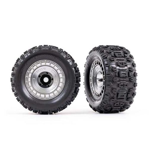 ROUES MONTEES COLLEES CHROMEES SATIN 3