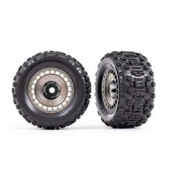 ROUES MONTEES COLLEES CHROMEES SATIN NOIRES 3