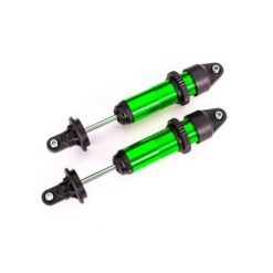 AMORTISSEURS MOYEN GTX ALU ANODISE VERT ASSEMBLES (SANS RESSORTS) X2 (7861G)