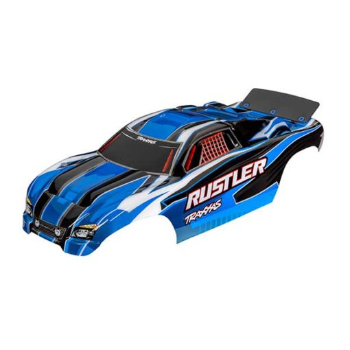 CARROSSERIE RUSTLER PEINTE ET DECOREE BLEUE (3750X)