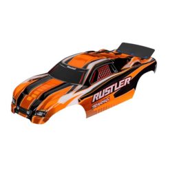 CARROSSERIE RUSTLER PEINTE ET DECOREE ORANGE (3750T)