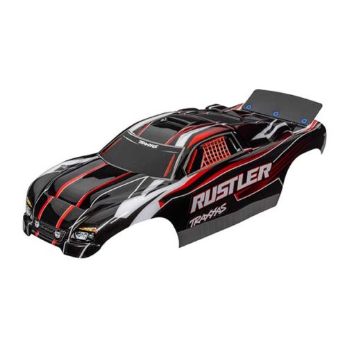 CARROSSERIE RUSTLER PEINTE ET DECOREE ROUGE/NOIRE (3750)