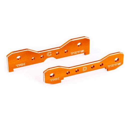 SUPPORTS ALU (7075-T6) DE TIRANTS ARRIERE ANODISES ORANGE (X2) - SLED (9630T)