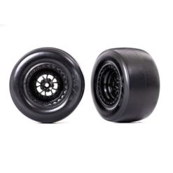 ROUES MONTEES COLLEES ARRIERES NOIRES BRILLANT SPECIAL BURNOUTS (2)