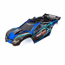CARROSSERIE RUSTLER 4X4 PEINTE ET DECOREE BLEUE - CLIPLESS